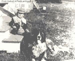 Donald Mitchell Paul with his dog Kaiser