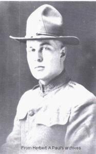 Donald Mitchell Paul in uniform WWI