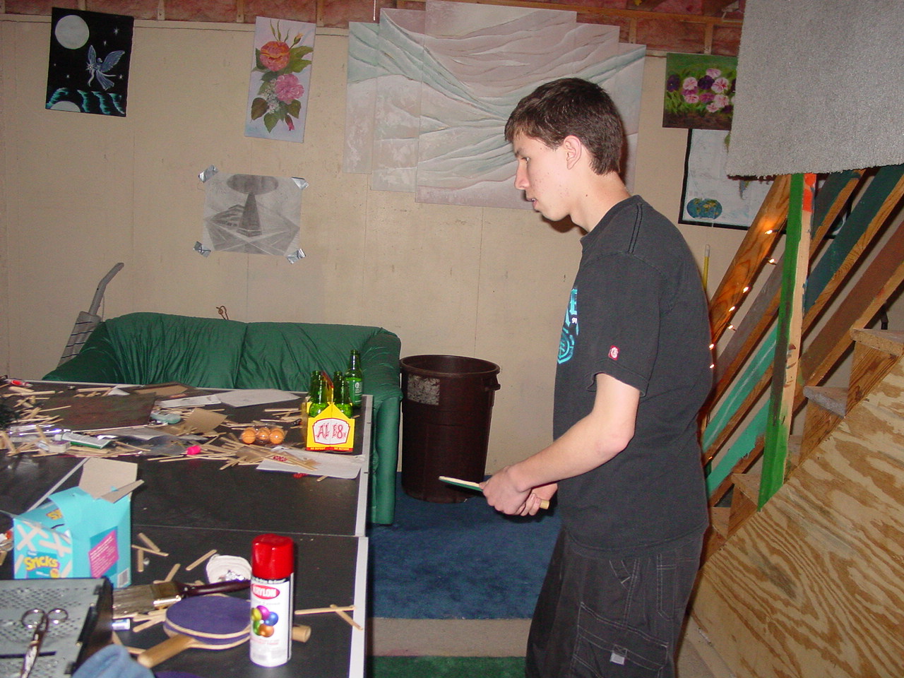 kevin playin' ping-pong