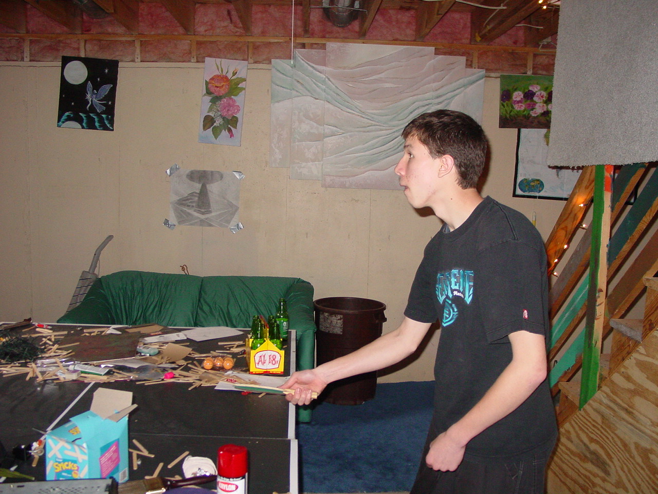 kevin playin' ping-pong