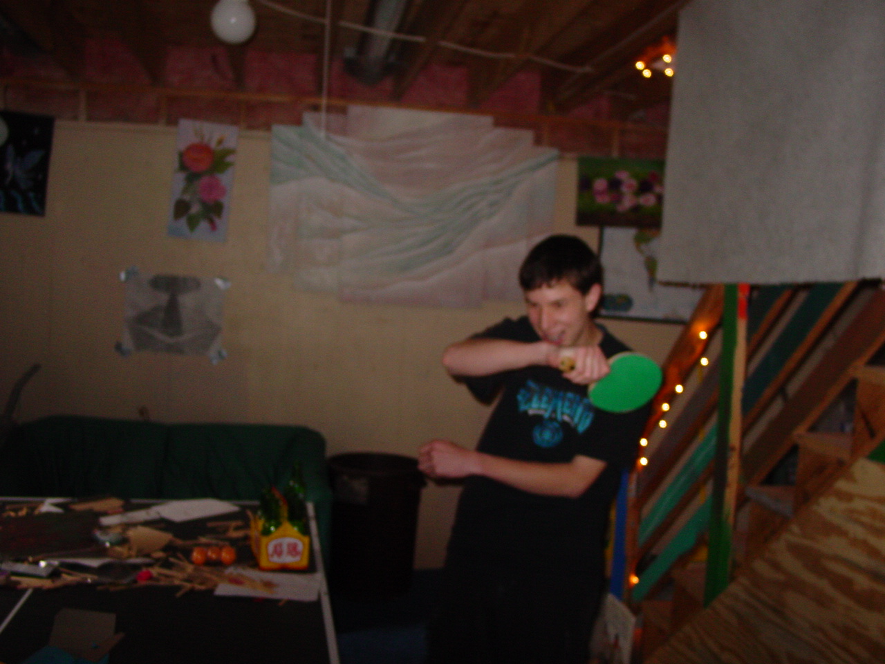 kevin playin' ping-pong