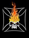 flaming skull