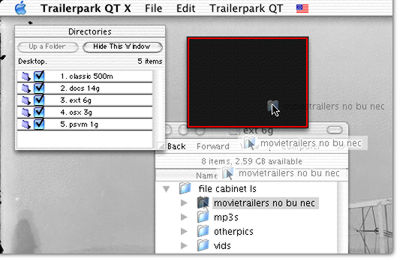 Load a folder of QuickTime movies either by drag-and-drop, or navigate your way through the 'Directories' window.