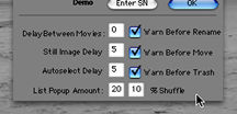 Select additional options in the 'About Trailerpark QT' window.