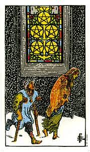 Five of Pentacles Rider5Pents