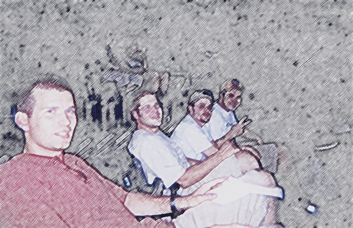 pencil sketch at Dbacks game