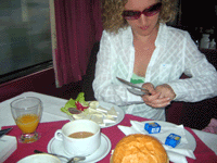 Bread and cheese on the train