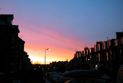 Sunrise in Edinburgh - at about 9am!